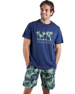 Pijama Manga Corta Tropical para Hombre