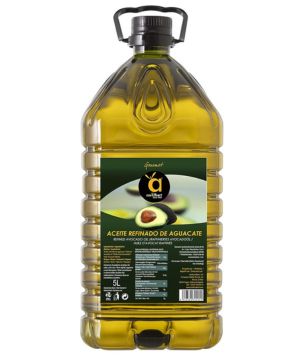 Aceite de aguacate Casalbert. Ideal para cocinar a altas temperaturas o para usar frío en ensaladas. 5 litros