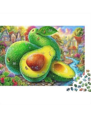 Aguacate fantástico 1000 Piezas Cartón Resistente Arte Aguacate Set Rompecabezas Adultos niños 12+ Habilidades Lógicas Juego Fiesta Set Indispensable 70x50cm 1000pcs