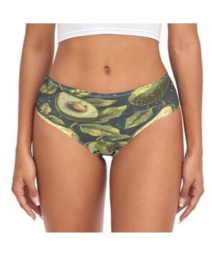 Aguacates Verdes Estilo Europeo Bragas Mujer Sexy Braguitas Elástico Culotte Cintura Media Ropa Interior Bikini