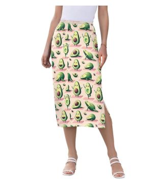 CHIFIGNO Faldas de longitud media para mujer, elegantes faldas para mujer, falda midi para cóctel, fiesta, boda