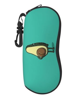 CZZYH Funda suave portátil para gafas con mosquetón y cremallera, divertida funda para gafas de aguacate de dibujos animados para hombres y mujeres, ver fotos, 17cm x 8