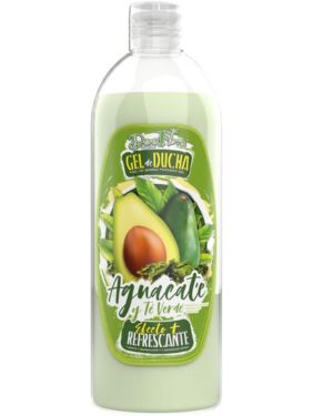 Dona Flora - Gel de Ducha Aguacate y Té Verde - 750ml - Efecto Refrescante e Hidratación Profunda