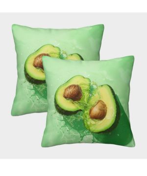 Estilo Fresco 3D Impreso Funda de Cojín Aguacate Microfibra Decoración Dormitorio