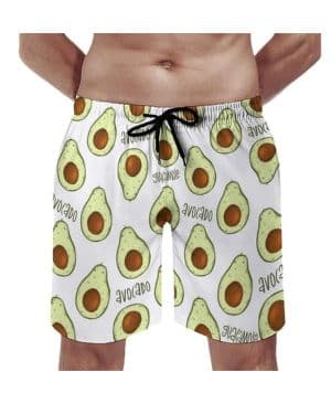 Bañador Hombre Aguacate Traje De Baño Short De Playa Pantalones De Baño con Cordón