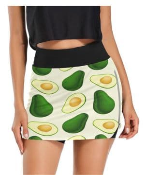 Falda de golf verde aguacate, falda corta para mujer, falda pantalón corto para mujer, falda pantalón corto para verano con bolsillos y control de abdomen