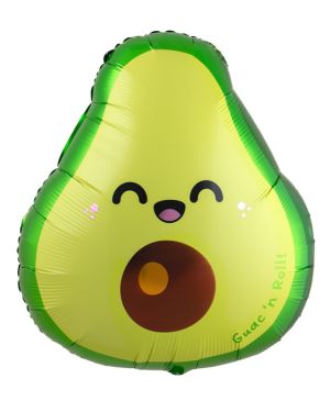 Folat 27696 Globo con forma aguacate de aluminio Globo de aluminio - Forma - Aguacate - 52 x 60 cm. Decoración de fiestas de cumpleaños