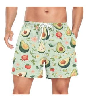 Frutas Tropicales De Aguacate Flor De Margarita Bañador para Hombre Bañadores Shorts Pantalones Cortos