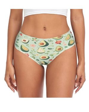 Frutas Tropicales De Aguacate Flor De Margarita Bragas Mujer Sexy Braguitas Elástico Culotte Cintura Media
