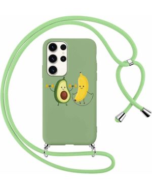 Funda con Cuerda para Samsung Galaxy S23 Ultra 5G 6,8, Carcasa Ultrafina Silicona Aesthetic Dibujos Case