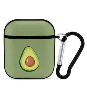 Funda para auriculares con estampado de aguacate compatible con AirPods 1 y 2,