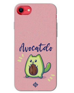 Funda para [ iPhone SE 2022 ] Dibujo Cute [ Avocatdo ] de Silicona Flexible Transparente Carcasa Case Cover Gel para Smartphone