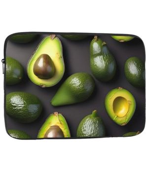 Funda para portátil con estampado de fruta de aguacate, elegante resistente al agua, funda para computadora portátil de trabajo, sin bolsillos