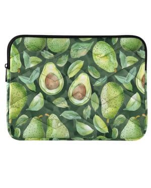 Funda para portátil de 33 a 35.6 cm, diseño de aguacate y acuarela