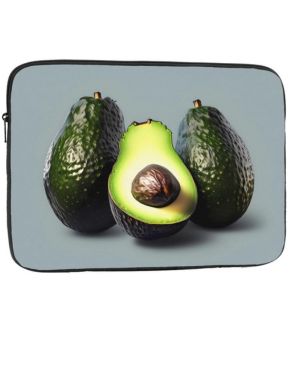 Funda portátil para portátil de 33.0 cm con diseño de frutas y aguacate para protección a prueba de golpes y viajes ligeros