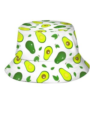 GeRRiT Sombrero de pescador de aguacate, diseño de frutas, sombrero de pescador de verano, sombreros de viaje, sombreros de playa, plegable, gorra de sol para ext