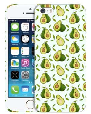GlamCase Carcasa para iPhone 5 5S SE 1ª generación, Fundas Moviles, iPhone 5 5S SE 1ª generación - Diseño de aguacate impreso