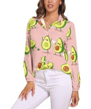 JZemdybill Blusa barroca de manga larga para mujer, camisa con botones para fiesta de trabajo