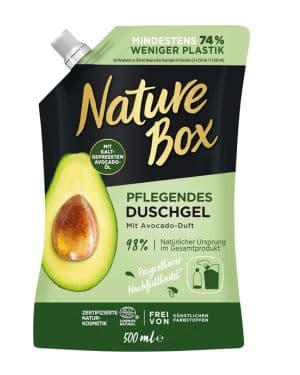 Nature Box Gel de ducha nutritivo para aceite de aguacate, 500 ml