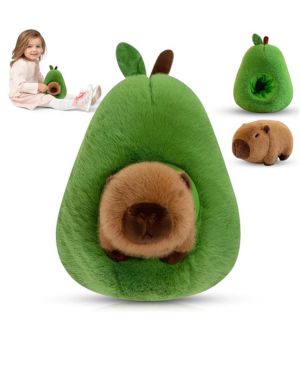 Peluche de aguacate Capybara de 35 cm, simulación de capibara, peluches suaves y acogedores, muñecas de peluche abrazables