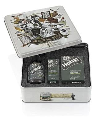 Proraso Kit barba hombre Cypress and Vetyver, con aceite barba nutritivo, champú barba hombre y bálsamo barba reconfortante