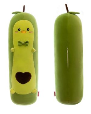 SNOWOLF Cojín Largo de Aguacate de Peluche, Grande, Suave, Kawaii, cojín de Abrazo, para niños (70 cm, Verde)