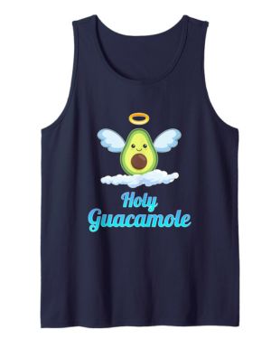 Santo Guacamole Aguacate Cielo Alas Verduras Dip Vegano Top Camiseta sin Mangas