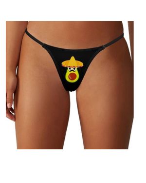 Tangas Divertidas de Aguacate Mexicano para Mujer, Ropa Interior Sexy de Tiro bajo, Bragas Invisibles con Espalda en T