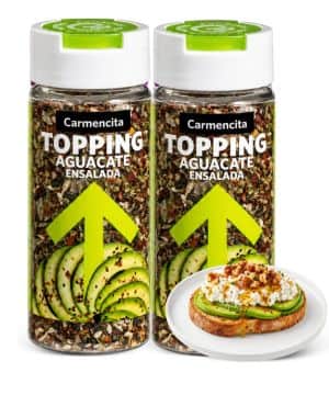 Topping Aguacate Ensalada Carmencita 65 g, Topping sazonador, Ideal para tostadas de aguacate, ensaladas y guacamole