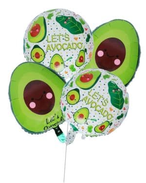 Toyvian 5piezas Globo de Aguacate Globos de Aluminio para Cumpleaños Decoración de Fiesta Diseño de Aguacate para Celebración