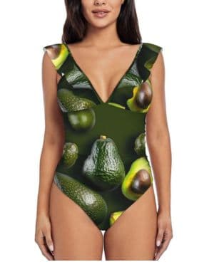 Trajes de baño de aguacate para mujer 2024, innovadores trajes de baño de una pieza con trajes de baño modestos y sexys para mujer