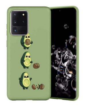 Yoedge Funda de Silicone para Samsung Galaxy A50 A30S A50s (6,4), Mate Verde Silicona TPU Dibujos Animados