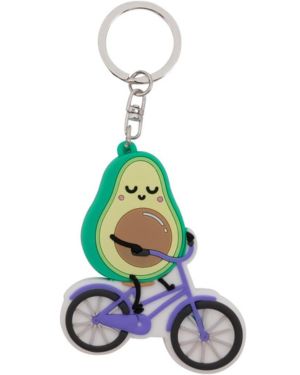 Mr. Wonderful - Llavero - Aguacate en bicicleta - Llavero realizado en caucho