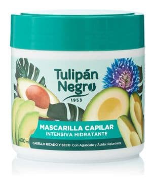 Tulipán Negro - Mascarilla Intensiva Hidratante, Hidratación Profunda para Cabello Seco, con Aguacate y Ácido Hialurónico
