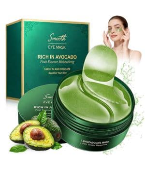 60Pcs Parches ojos, Mascarilla para Ojos de Aguacate, Máscara de Ojeras de Colágeno Antiarrugas, Aliviar la Fatiga