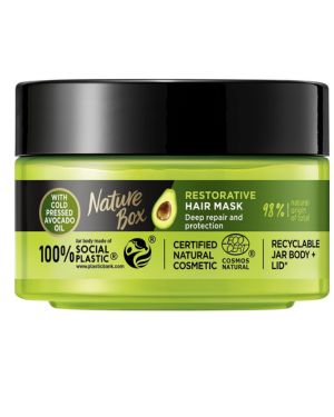 Nature Box Mascarilla de recuperación vegana con aceite de aguacate 100_ prensado en frío