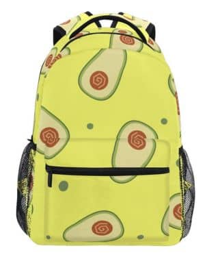Mochila Bolsa Abstracta Patrón de Aguacate Mochilas de senderismo al aire libre Escolar Viaje Portátil
