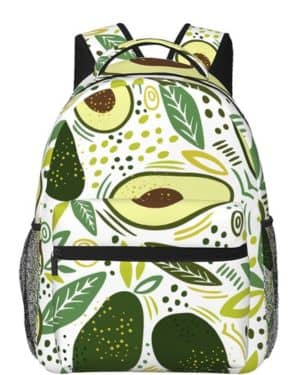 Mochila de aguacate, para viajes, trabajo, regalos, ligera, para la escuela, laptop, mochila para niños, niñas, adolescentes y adultos, Multicolor, Talla úni