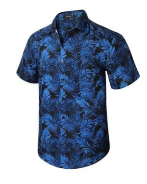 Enlision Camisa Hawaiana Hombre Funky Manga Corta Camisas Hawaianas con Bolsillo Delantero Impresión de Hawaii Playa Flores Piña Palma Hoja Aloha Shi