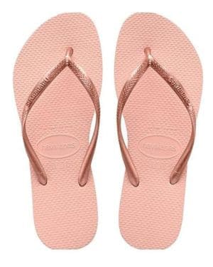 Havaianas Slim, Chanclas Elegantes, Duraderas y Versátiles, con Suela Texturizada para Agarre y Soporte Mujer, Ballet Rose