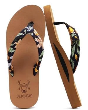 KuaiLu Chanclas Mujer Piscina Verano Playa Comodas Tela Antideslizante Sandalias Zapatos Estera de Yoga