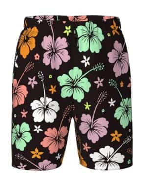 Bañador Tropical Hawaiano con Hibisco para niños, con Forro de compresión, para Playa, Tallas 7 a 20