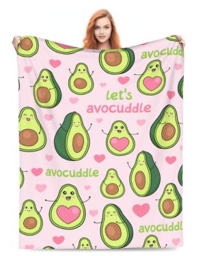 Bonita manta de aguacate para mujer, para sala de estar, ropa de cama, sofá, suave, cálida, ligera, acogedora