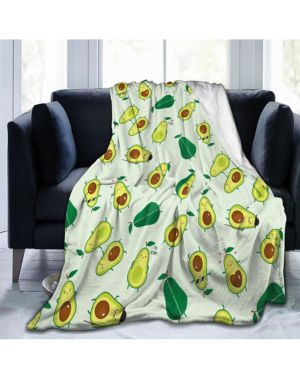 Manta de aguacate con diseño de frutas de dibujos animados, para sala de estar, dormitorio, sofá