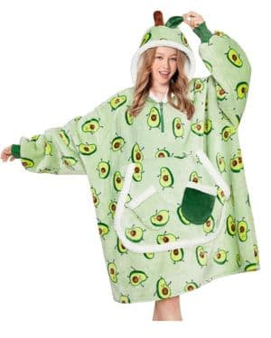 OLAOLA Sudadera con Capucha Extragrande para Adultos, Manta de Forro Polar Sherpa con Mangas y Bolsillos, Suave Cálida y Acogedora Sudadera Manta