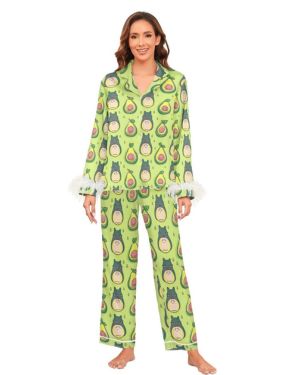 Pijama-de-saten-para-mujer-conjunto-de-ropa-de-dormir-de-manga-larga-con-botones-para-mujer