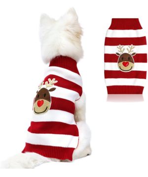 Suéteres navideños de Renos para Perros Suéteres para Perros Año Suéter de Navidad Ropa para Mascotas para Perros pequeños y Gatos (M)