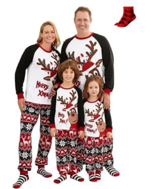 PATPAT - Pijamas navideños Familiares a Juego - Pijamas navideños para Toda la Familia - Pijamas de Invierno Mujer