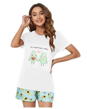 Yuson Girl Pijama Corto de Dos Piezas para Mujer, Conjunto de Pijama de Verano, Pijama Cómodo