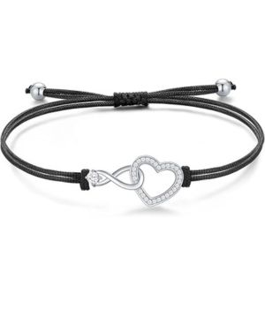 Jrêveinfini Infinito Pulsera Mujer Niña Plata de Ley 925, Regalo Navidad Cumpleaños Mujer Niña Mama con Caja de Regalo, Ajustable 16+3cm